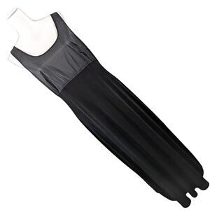 RONNI NICOLE! LUXURIOUS BLACK FULL LENGTH, SHEER TOP MAXI DRESS! DRAPEY! SZ 12